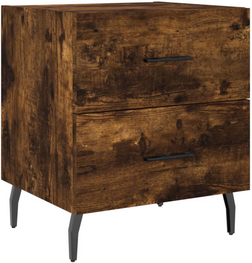 VidaXL The Living Store Nachtkastje s Nachtkastjes 40 x 35 x 47.5 cm Gerookt eiken