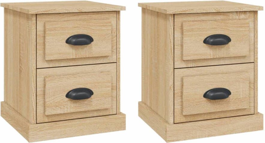 The Living Store Nachtkastje Sonoma Eiken 39 x 39 x 47.5 cm Duurzaam bewerkt hout Nachtkastje Kastje Nachtlamp Slaapkamervloer Houten Meubilair