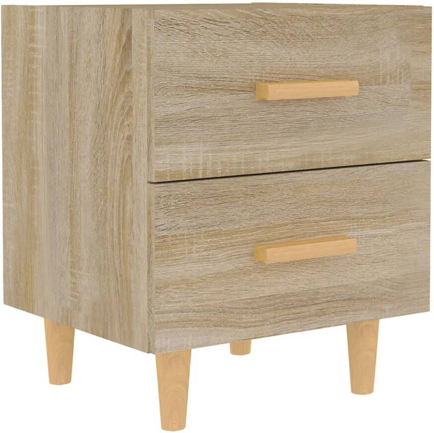 The Living Store Nachtkastje Sonoma Eiken 40 x 35 x 47.5 cm Scandinavische Stijl