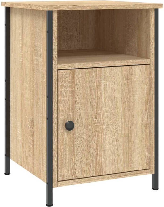 The Living Store Nachtkastje Sonoma Eiken 40 x 42 x 60 cm Duurzaam Hout IJzer