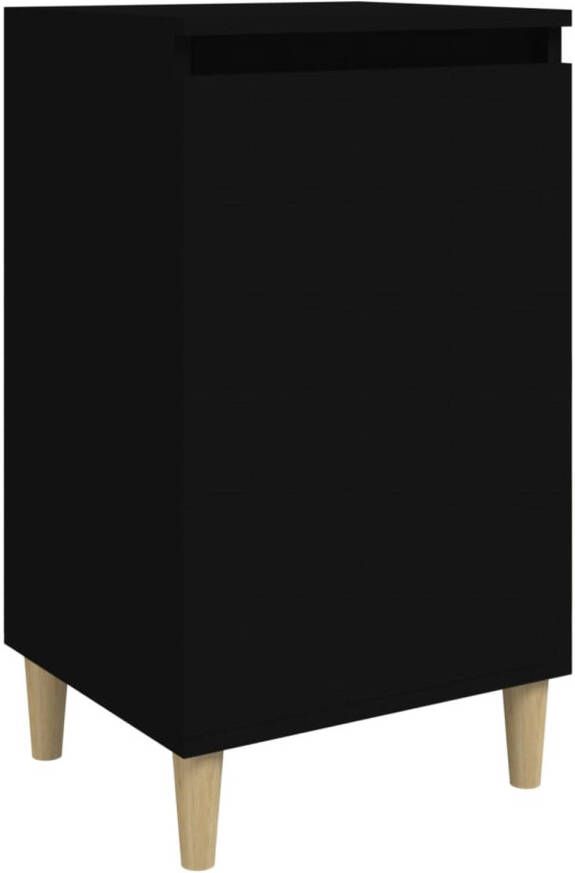 The Living Store Nachtkastje Trendy Meubel Afmetingen- 40 x 35 x 70 cm Kleur- zwart KEN- Duurzaam materiaal voldoende opbergruimte houten poten