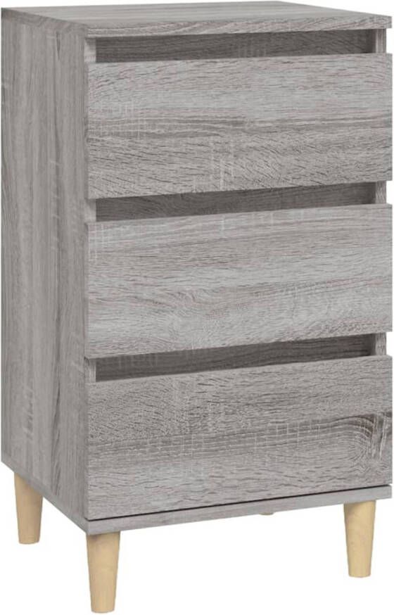 The Living Store Nachtkastje Trendy Nachtkastjes 40 x 35 x 70 cm Grijs Sonoma Eiken