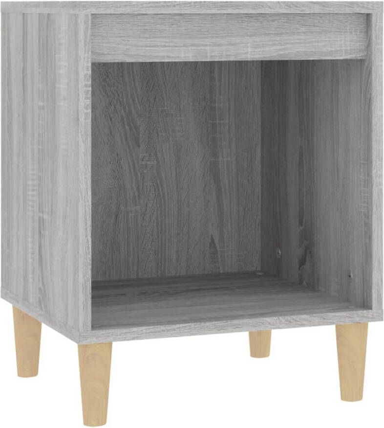 The Living Store Nachtkastje Trioop 40 x 35 x 50 cm Grijs Sonoma Eiken Nachtkastje Slaapkamermeubel Houten Nachtkastje Grijze Meubels Scandinavische Woonstijl