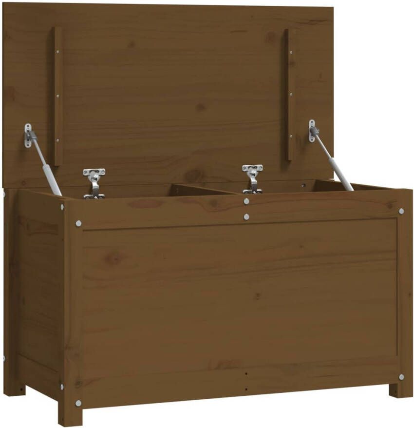 The Living Store Opbergbox honingbruin 80x40x45-5 cm massief grenenhout Kast - Foto 1