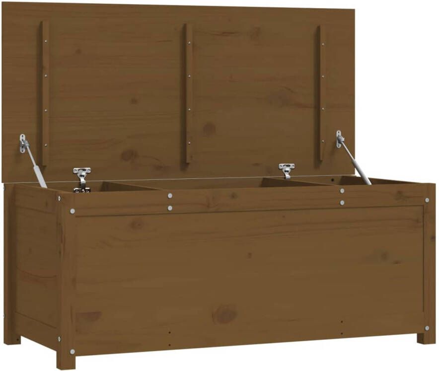 The Living Store Opbergdoos Massief grenenhout 110 x 50 x 45.5 cm Honingbruin