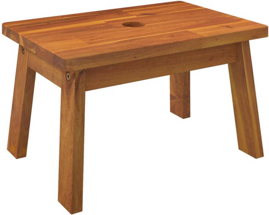 The Living Store Opstapkruk Massief acaciahout 38 x 26 x 22 cm 160 kg Opstapkrukje Acacia Hout Bruine Stoel Praktische Kruk Multifunctionele Bank
