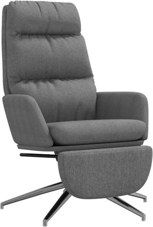 The Living Store Relaxstoel Comfortabele stoel met voetensteun Lichtgrijs 70x77x98 cm - Foto 1