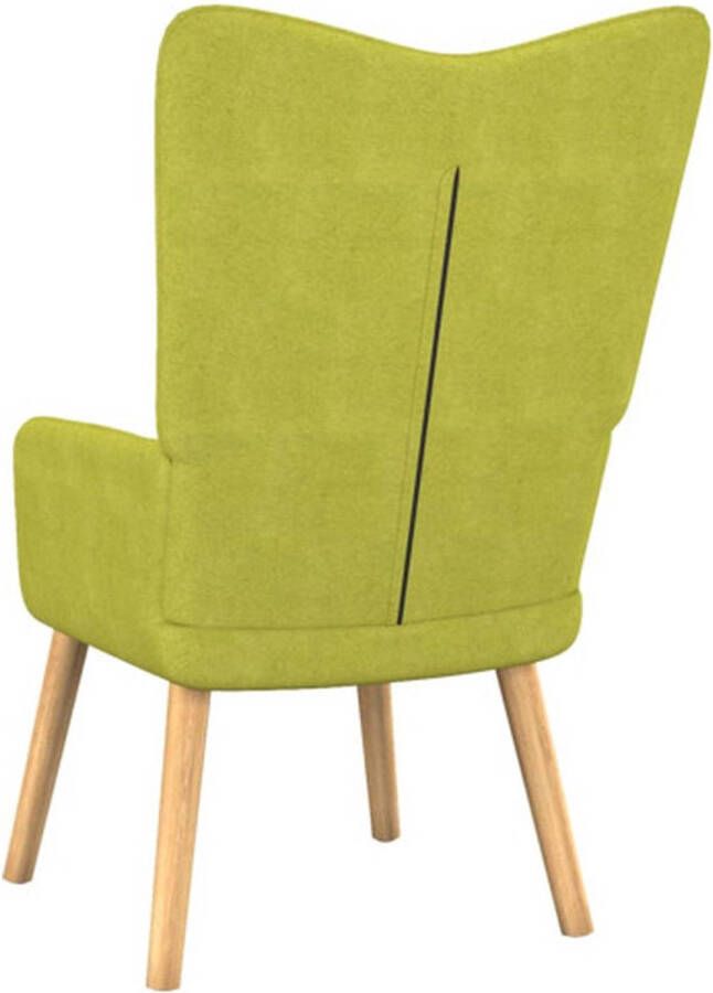The Living Store Relaxstoel Elegante Groene Stof 61.5x69x95.5 cm Met voetenbank Schuimvulling Stabiel en duurzaam Montage vereist
