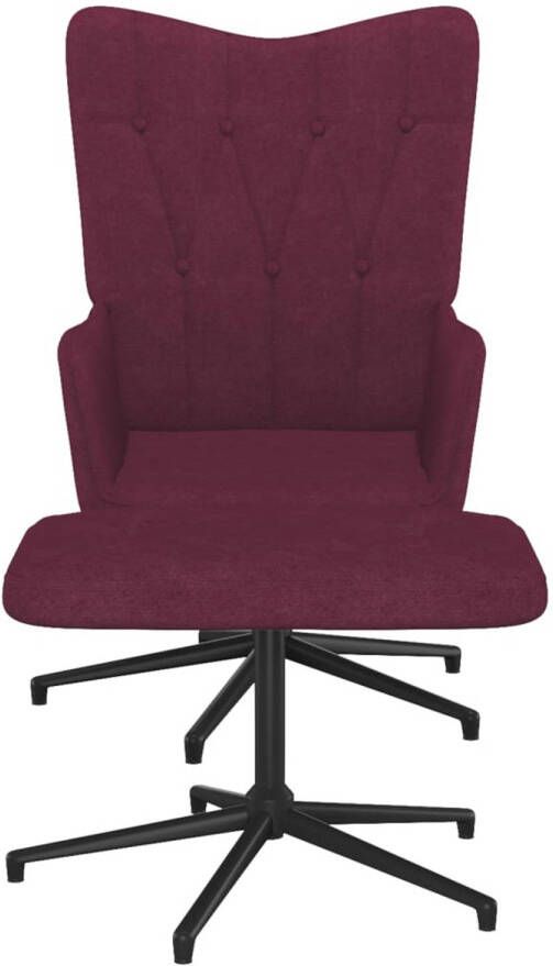 The Living Store Relaxstoel Relaxfauteuil Paars 62x68x98cm