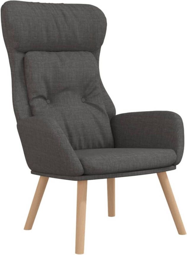 The Living Store Relaxstoel X Fauteuil 70 x 77 x 94 cm Dik gevoerd stabiel Relaxstoel Fauteuils Lounge Chair Grijs Meubilair Comfort Stoel