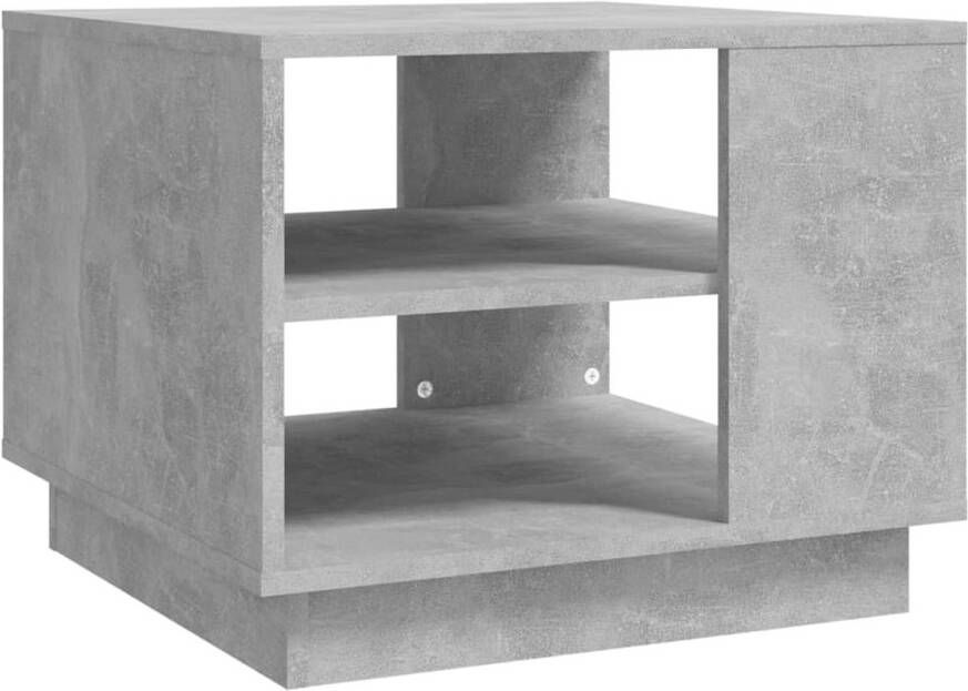 The Living Store Salontafel betongrijs 55 x 55 x 43 cm spaanplaat - Foto 1