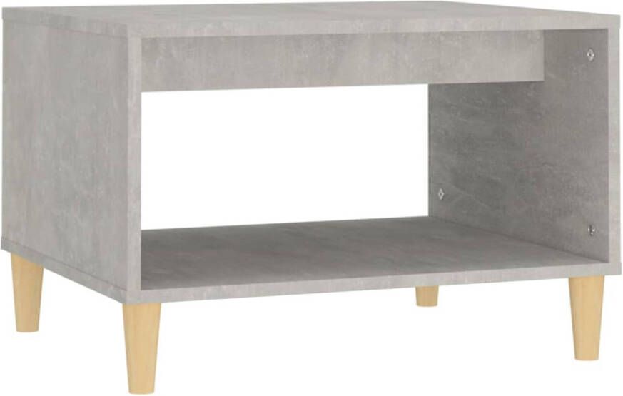 The Living Store Salontafel Betongrijs 60 x 50 x 40 cm Met Opbergruimte