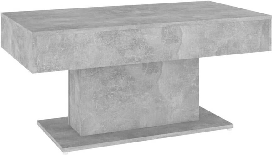 The Living Store Salontafel Betongrijs 96 x 50 x 45 cm Stabiel en duurzaam Salontafel Betongrijs Houten Salontafel Salontafeltje Livingroom Furniture
