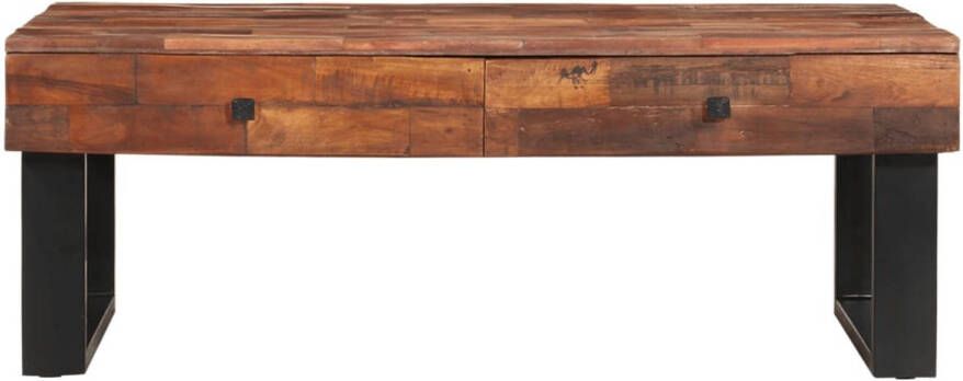 The Living Store Salontafel Gerecycled Hout 110 x 60 x 40 cm Industrieel Design - Foto 1
