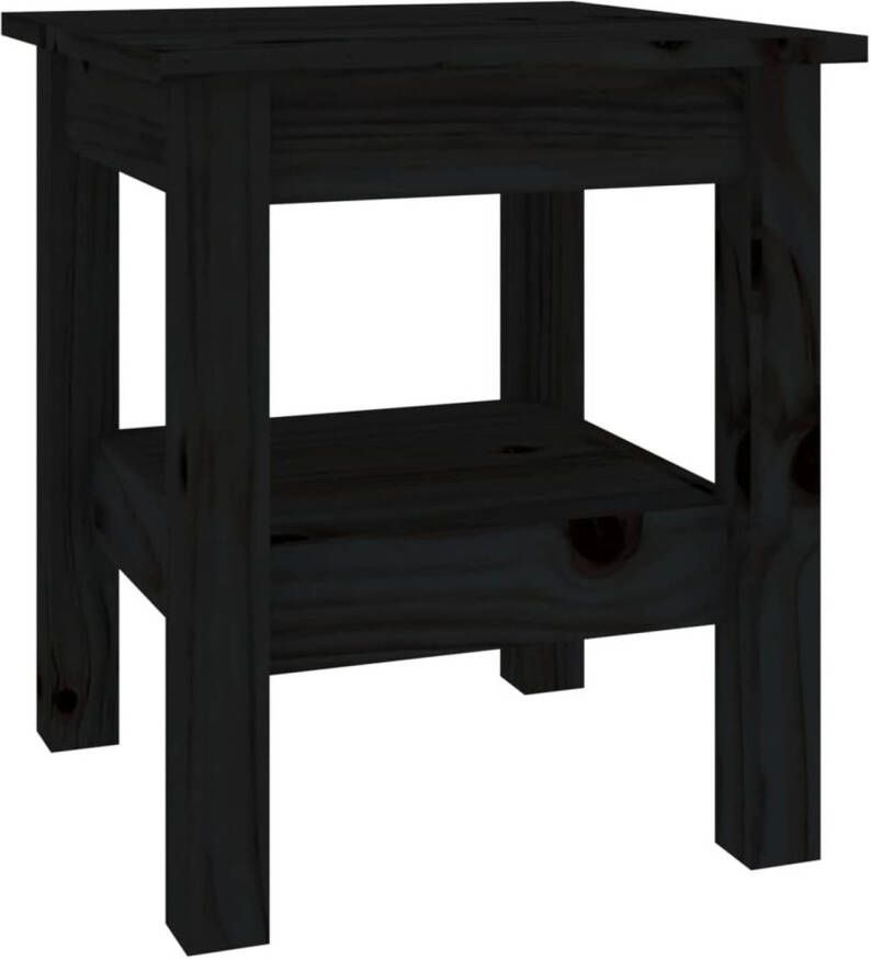 The Living Store Salontafel Grenenhout 35 x 35 x 40 cm Met opbergschap Salontafel Bijzettafel Koffietafel Hout Meubilair Grenenhouten Tafel