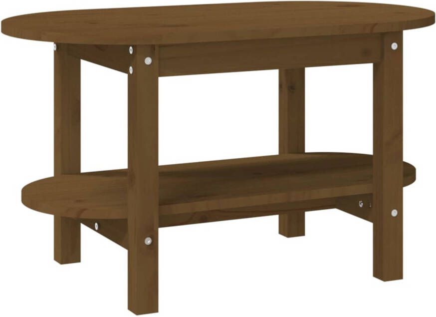 The Living Store Salontafel Grenenhout 80 x 45 x 45 cm Klassiek design