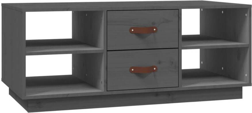 The Living Store Salontafel Grenenhout Grijs 100 x 50 x 41 cm - Foto 2