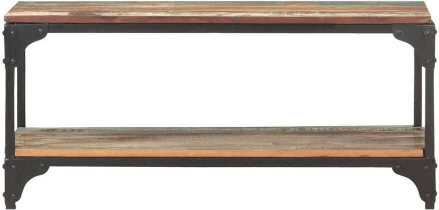 The Living Store Salontafel Hout Gerecycled Industriële stijl 90x30x40 cm