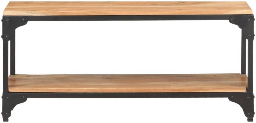 The Living Store Salontafel Industrieel 90 x 30 x 40 cm Acaciahout Staal - Foto 1