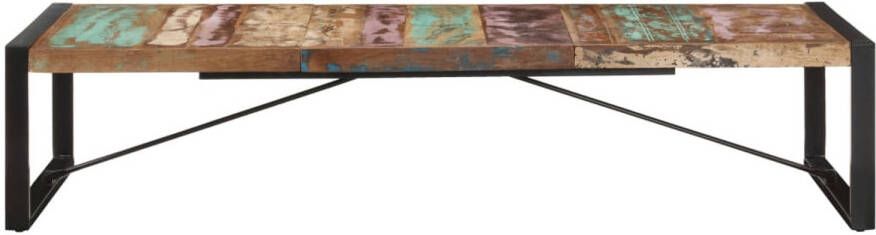 The Living Store Salontafel Industriële Stijl Massief Gerecycled Hout en Staal 180x90x40 cm