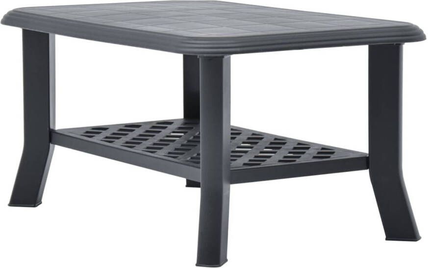 The Living Store Salontafel Kunststof 90x60x46 cm Weerbestendig Salontafel Tuintafel Kunststoffen Tafels Antraciet Meubilering Outdoor Furniture
