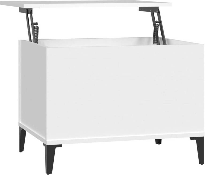 The Living Store Salontafel Lift Top 60 x 44.5 x 45 cm Wit Bewerkt Hout Metaal - Foto 1