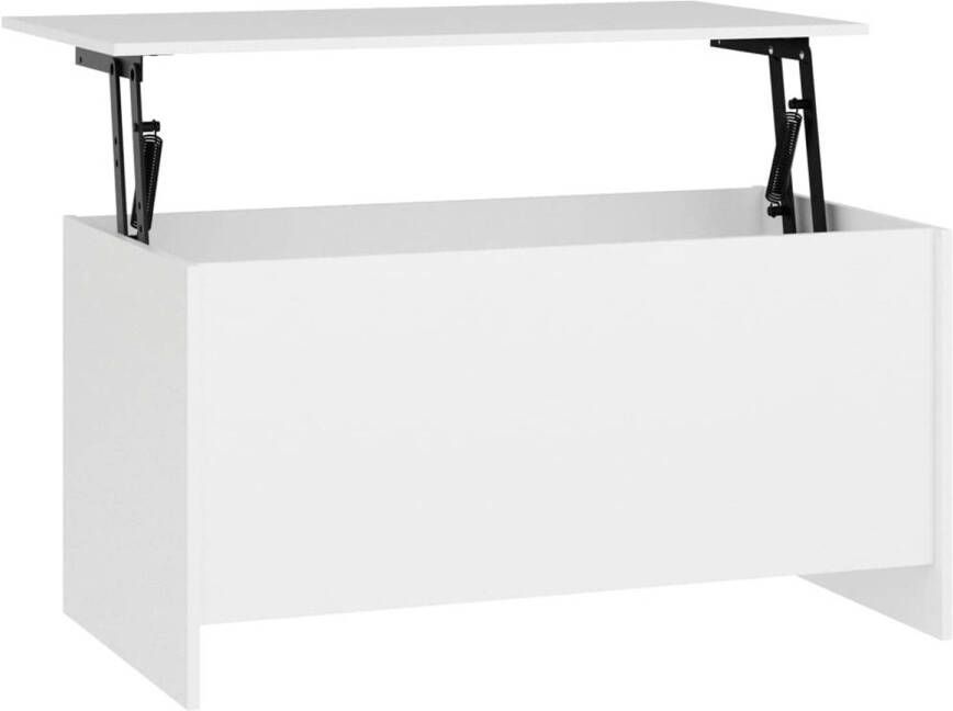 The Living Store Salontafel Lift-top Bewerkt hout Wit 102 x 55.5 x 52.5 cm veelzijdig