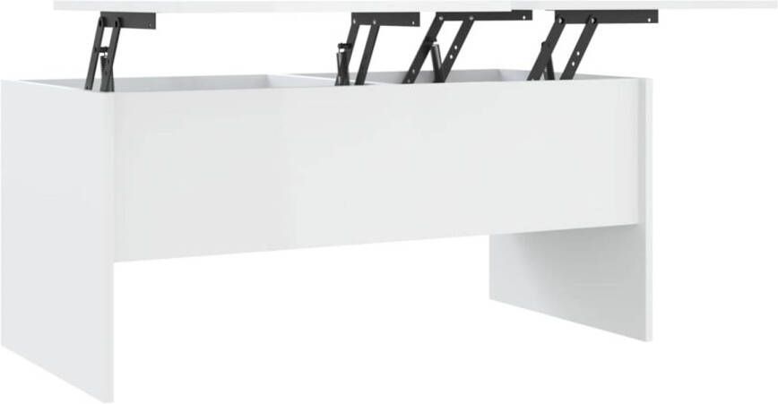 The Living Store Salontafel Moderne salontafel 102 x 50.5 x 46.5 cm hoogglans wit