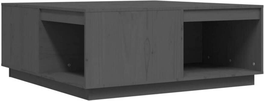 The Living Store Salontafel Rustiek Grijs 100 x 101 x 40.5 cm Massief Grenenhout