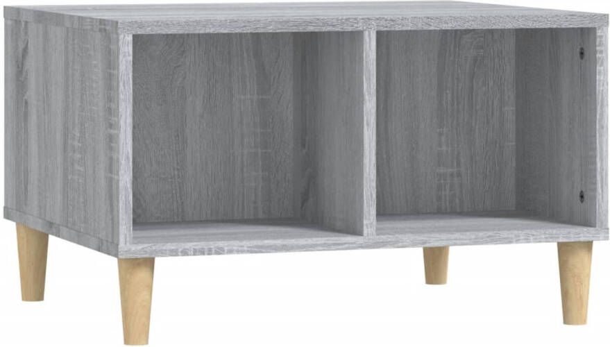 The Living Store Salontafel Scandinavische stijl Tafel 60 x 50 x 36.5 cm Grijs Sonoma eiken Duurzaam hout