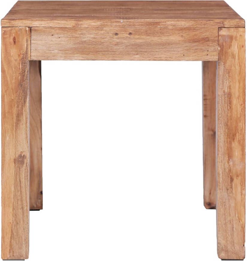 The Living Store Salontafel Teruggewonnen Hout 53 x 50 x 50 cm Handgemaakt en Uniek