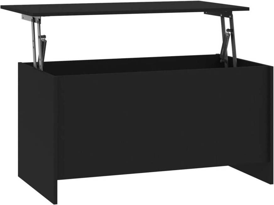 The Living Store Salontafel Zwart Lift-Top Opbergoplossing Eenvoudig te reinigen Veelzijdige tafel Afmetingen- 102x55.5x52.5cm