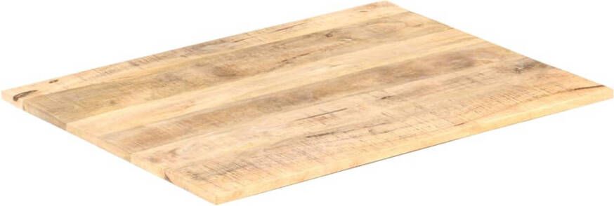 The Living Store Salontafelblad Massief Mangohout 70 x 60 cm Ruwe Afwerking Tafeltje Tafelblad Mangohout Industrieel Design Vintage Tafel
