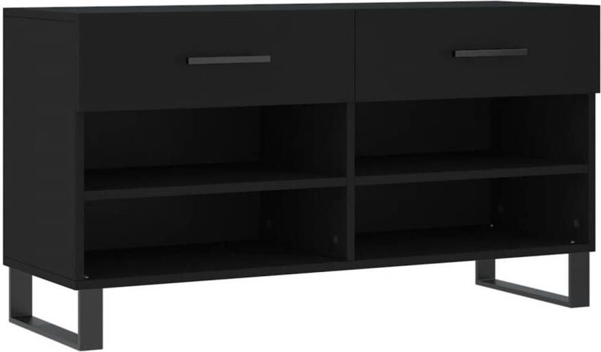 The Living Store Schoenenbank Opbergsysteem 102x35x55 cm Duurzaam hout IJzeren poten