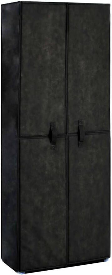 The Living Store Schoenenkast 10-laags 60 x 30 x 166 cm zwart