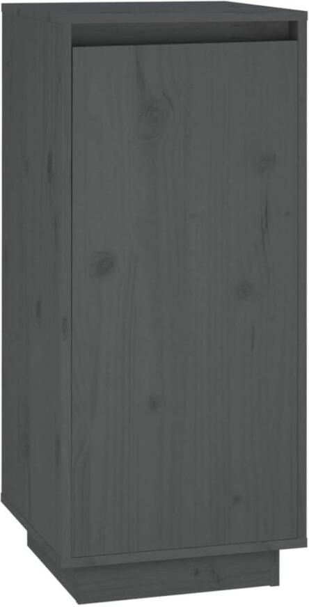 The Living Store Schoenenkast 35x35x80 cm massief grenenhout grijs Schoenenkast