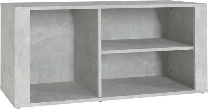 The Living Store Schoenenkast betongrijs 100 x 35 x 45 cm elegant stevig ruim