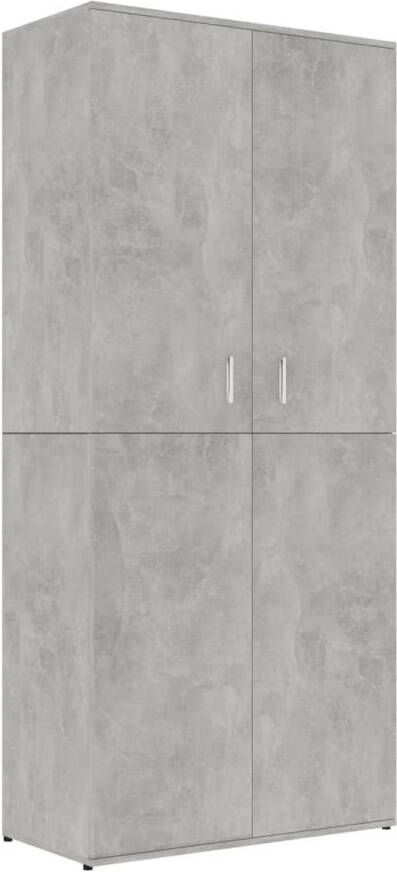 The Living Store Schoenenkast Betongrijs 80 x 39 x 178 cm Met 2 deuren 6 schappen Montage vereist Schoenenkast Schoenen Rek Bergruimte Entreehal Organisatie
