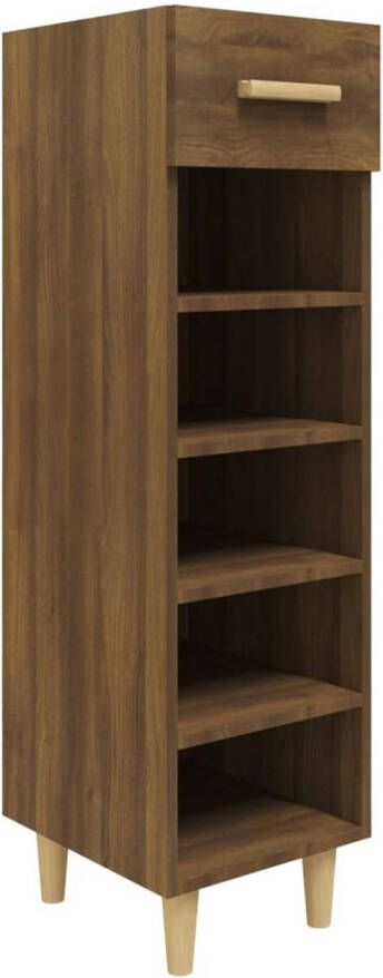 The Living Store Schoenenkast Bruineiken 30 x 35 x 105 cm ventilatie opbergruimte