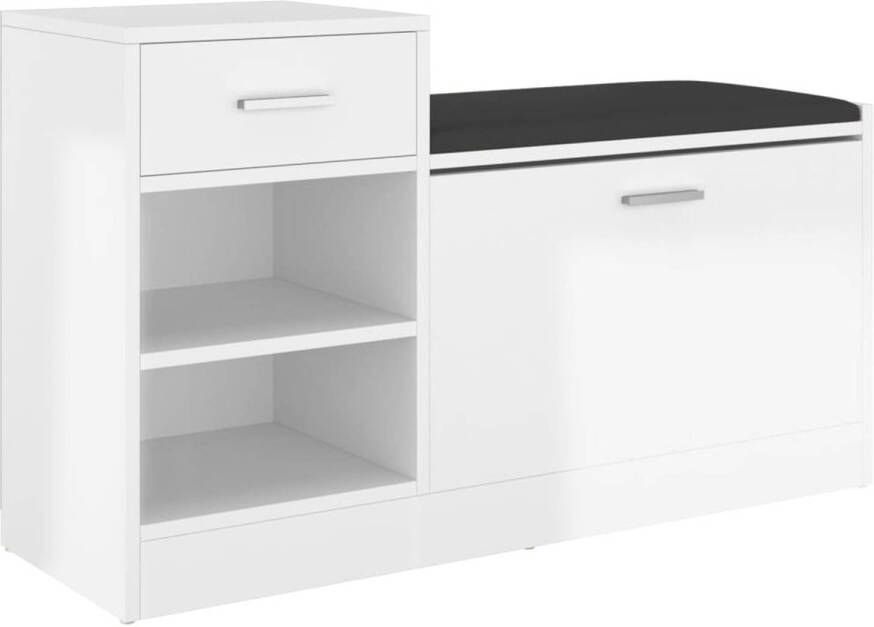 The Living Store Schoenenkast Modern 94.5 x 31 x 57 Hoogglans wit