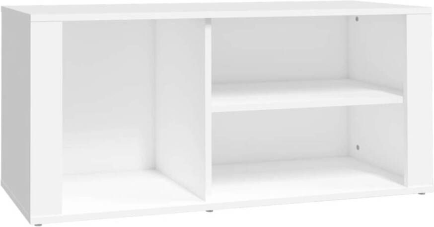 The Living Store Schoenenkast Wit 100 x 35 x 45 cm Stabiel materiaal