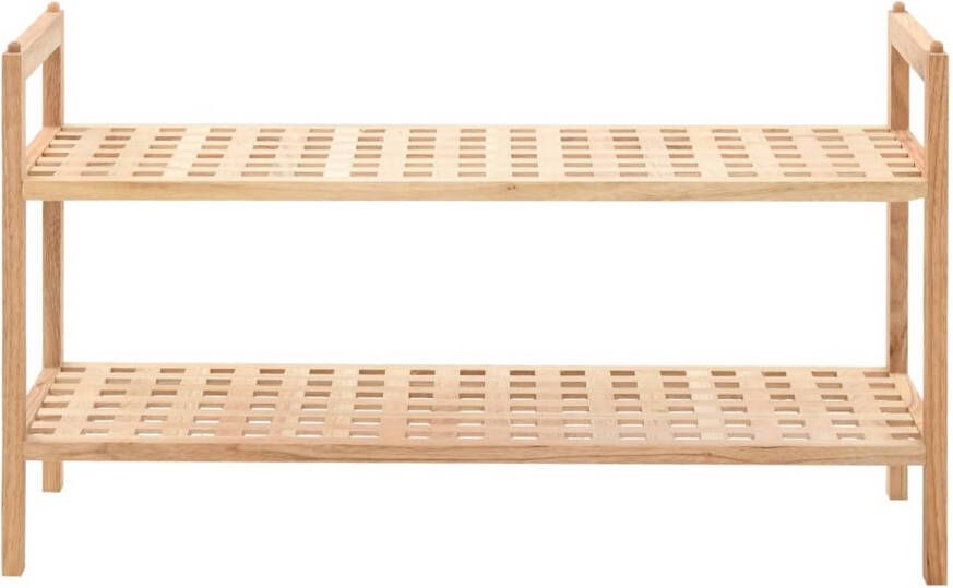 The Living Store Schoenenrek Walnoten Hout 69 x 26 x 40 cm 2 Schappen Schoenenrek Walnotenhout Houten Schoenenrek Schoenuitlegers Kastjes