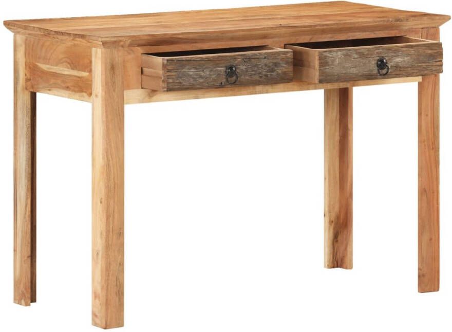 The Living Store Schrijftafel Hout 110 x 50 x 75 cm Handgemaakt Van Gerecycled Hout Schrijftafel Houten Bureau Vintage Bureau Bureaus Home Office