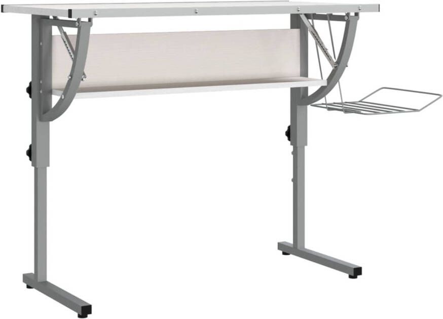 The Living Store Schrijftafel Studio 110 x 53 x (58-87) cm Met verstelbaar bureaublad Schrijftafel Tekentafel Bureaus Studentenburea Home Office