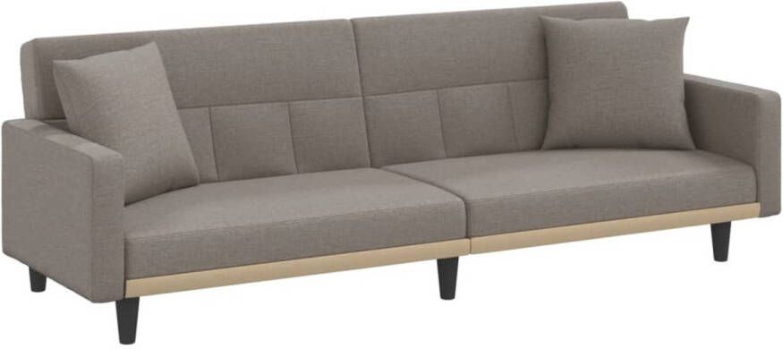 The Living Store Slaapbank 1-Persoons Taupe 220x89x70cm Verstelbare rugleuning - Foto 1