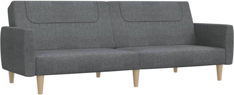 The Living Store Slaapbank Grijze Stof 220 x 84.5 x 69 cm Verstelbare Rugleuning Eenvoudig Om te Bouwen