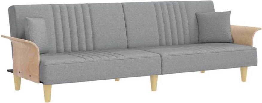 The Living Store Slaapbank Lichtgrijs 224 x 89 x 70 cm Verstelbare rugleuning Comfortabele zitting Duurzaam materiaal Slaapbank Sofa Bed Tweepersoonsbed Comfortabele Zitzitting Designmeubel