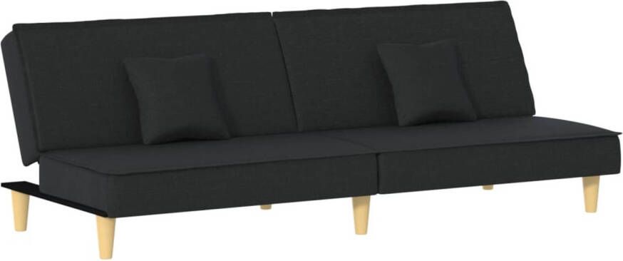 The Living Store Slaapbank Zwart 200x89x70 cm Verstelbare rugleuning Comfortabele zitplaats Duurzaam materiaal