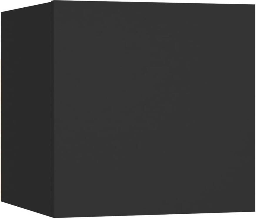 The Living Store slaapkaastje Design met opbergvak Zwart 30.5 x 30 x 30 cm Wandmontage