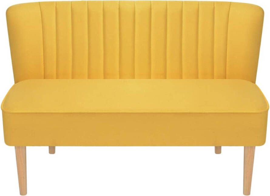 The Living Store Bank 117x55 5x77 cm stof geel Tweezitsbank Banksofa Compacte Bank Gele Bank Moderne Bank